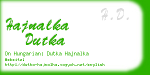 hajnalka dutka business card
